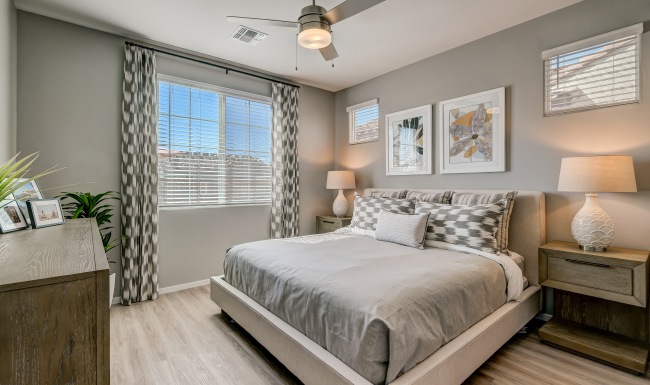 large bedroom with natural light and ceiling fan large bedroom with natural light and ceiling fan
