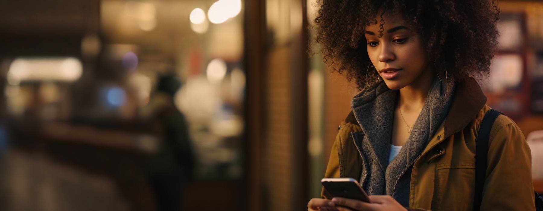 a person looking at a phone